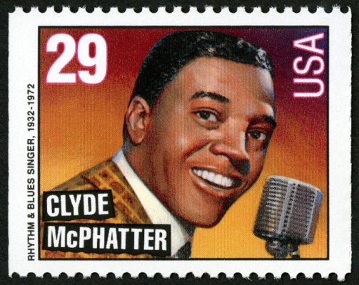 Clyde McPhatter on a U.S. postage stamp - 1992