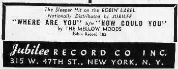 Jubilee ad for the Mello-Moods