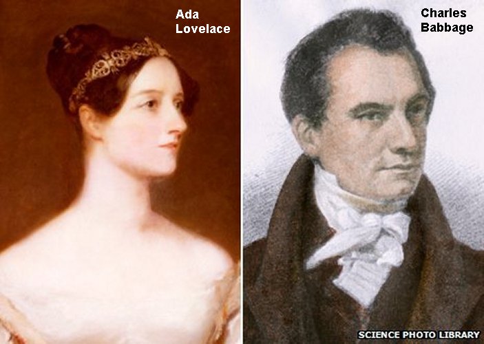 Ada Byron and Charles Babbage
